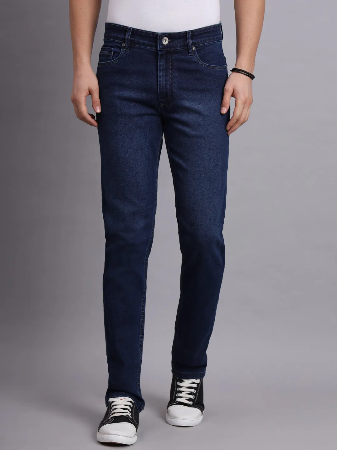 Amswan Premium Dark Navy Denim Jeans For Men
