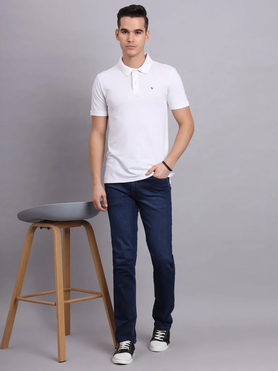 Amswan Premium Dark Navy Denim Jeans For Men