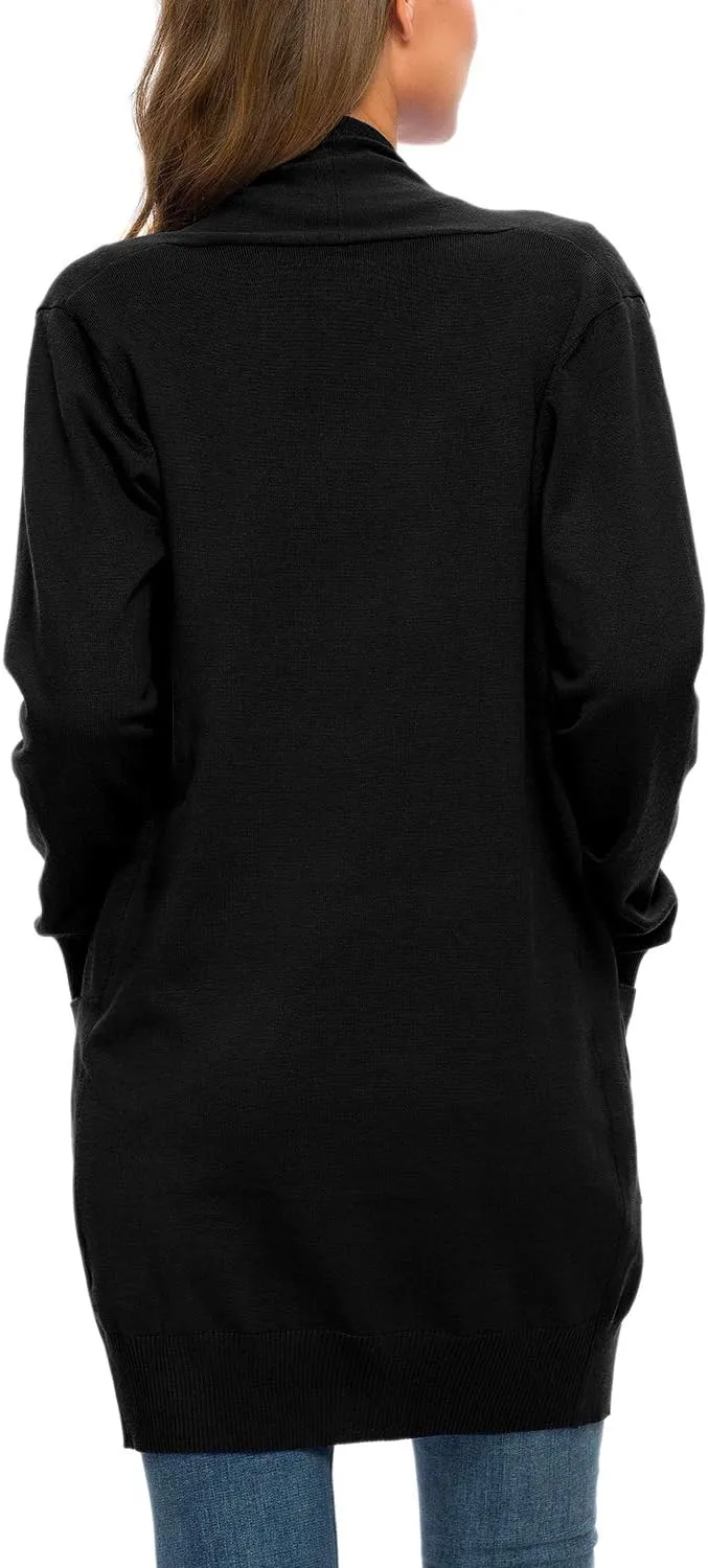Anymiss Womens Lightweight Cardigan Sweaters Knit Kimono Oversized Soft Jackets with Pockets S-3X