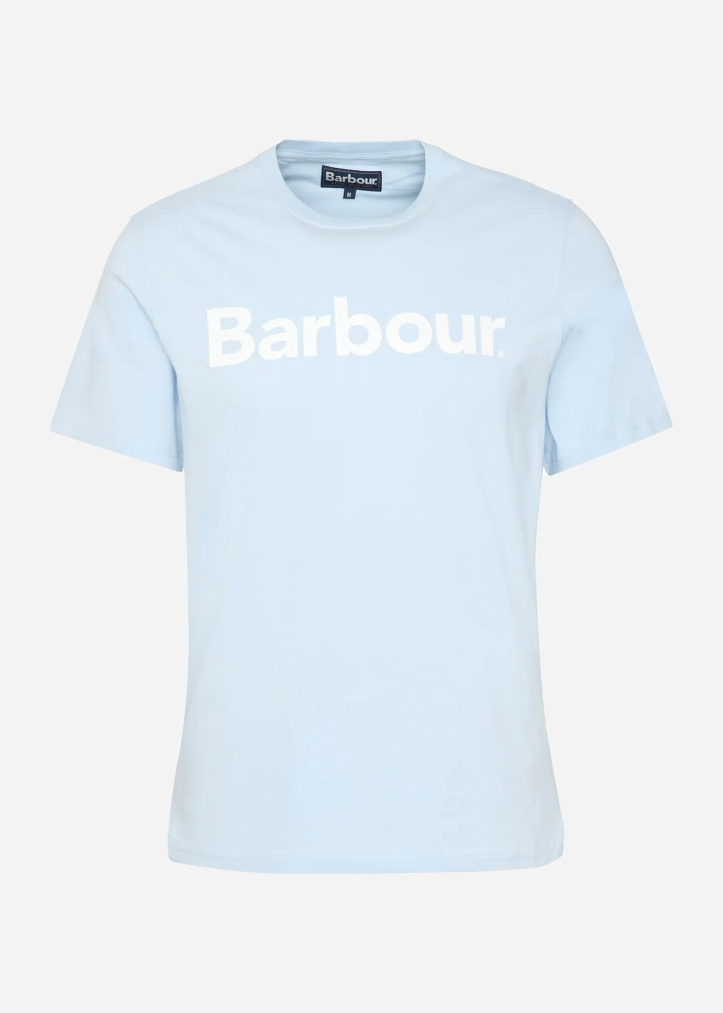 Barbour logo t-shirt - ocean sky