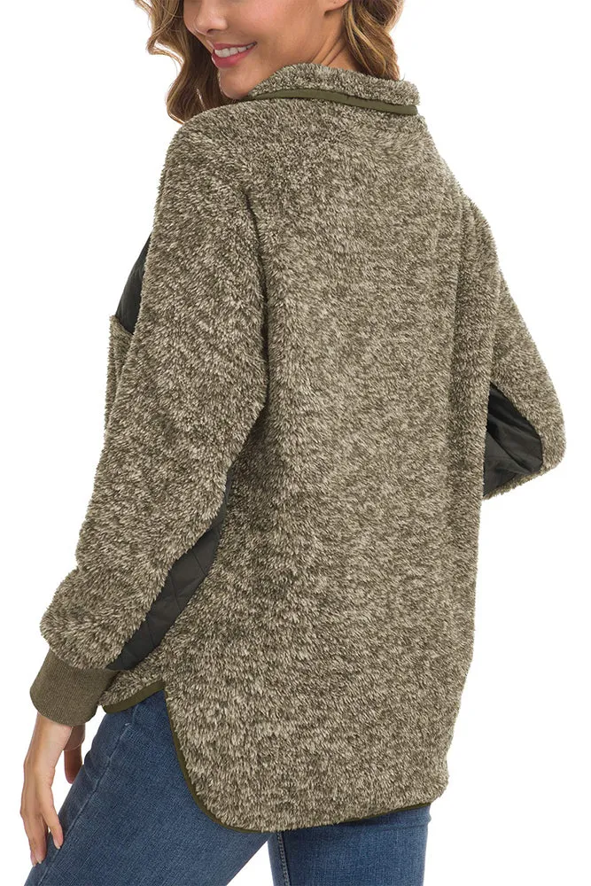 Bettysays Long Sleeves Sweatshirts Outwear with Pocket