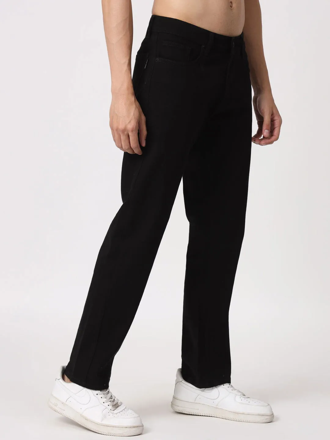 Black straight jeans