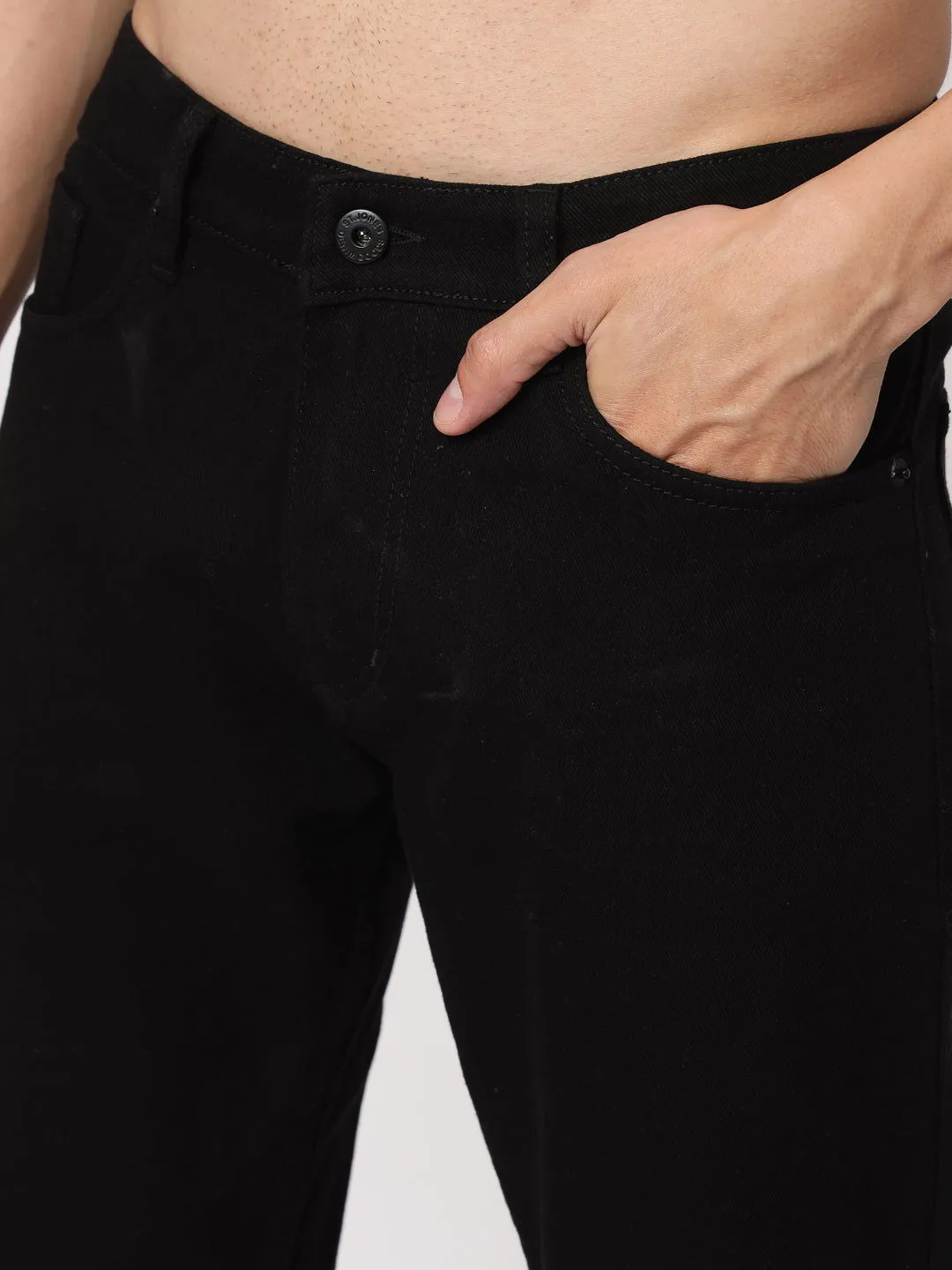 Black straight jeans