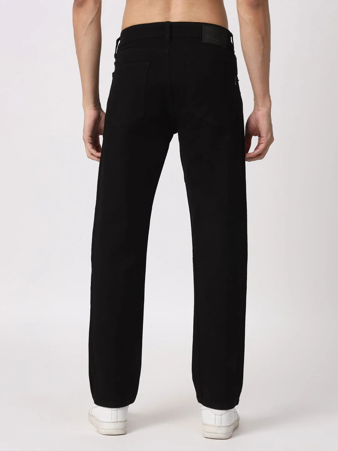 Black straight jeans