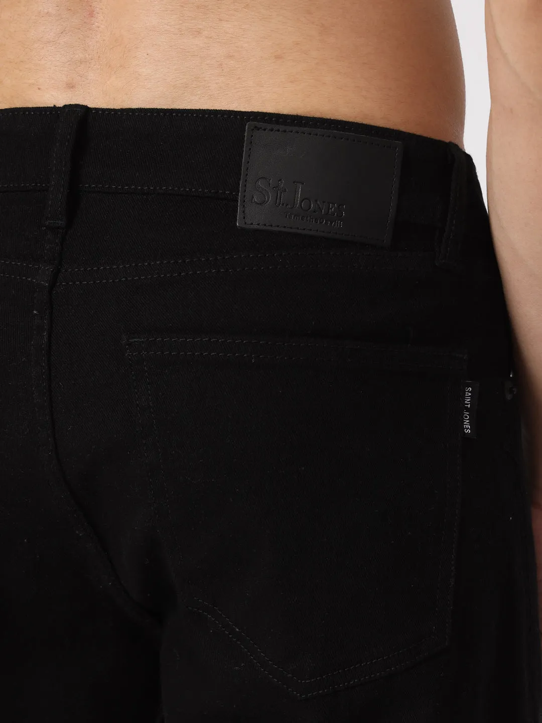 Black straight jeans