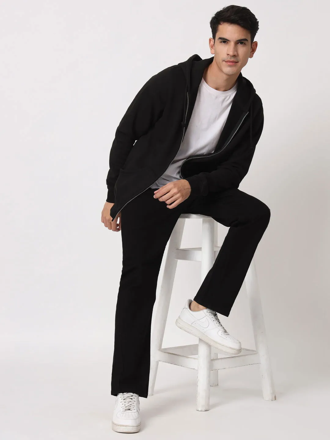 Black straight jeans