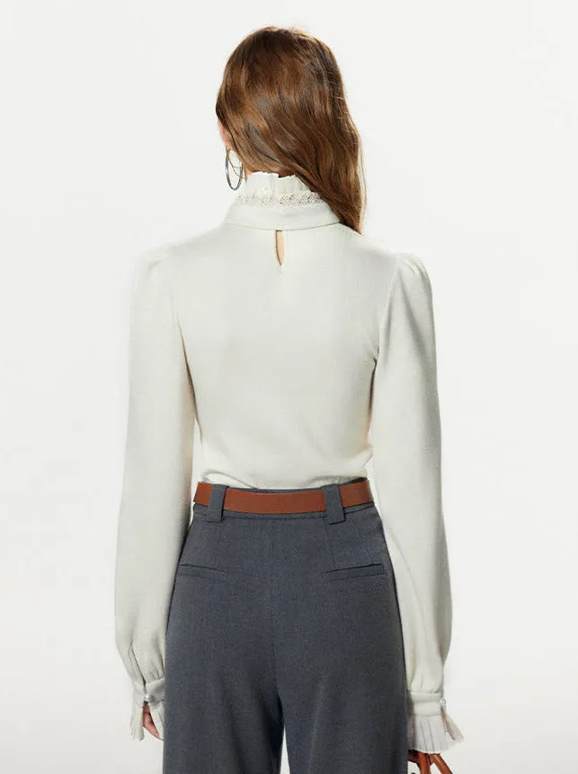 Bow-tie Gray Vest Pleated Knit Pants Slack Suit   Shirt
