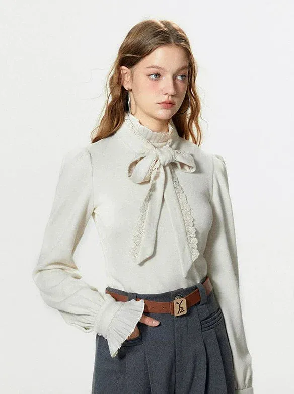Bow-tie Gray Vest Pleated Knit Pants Slack Suit   Shirt