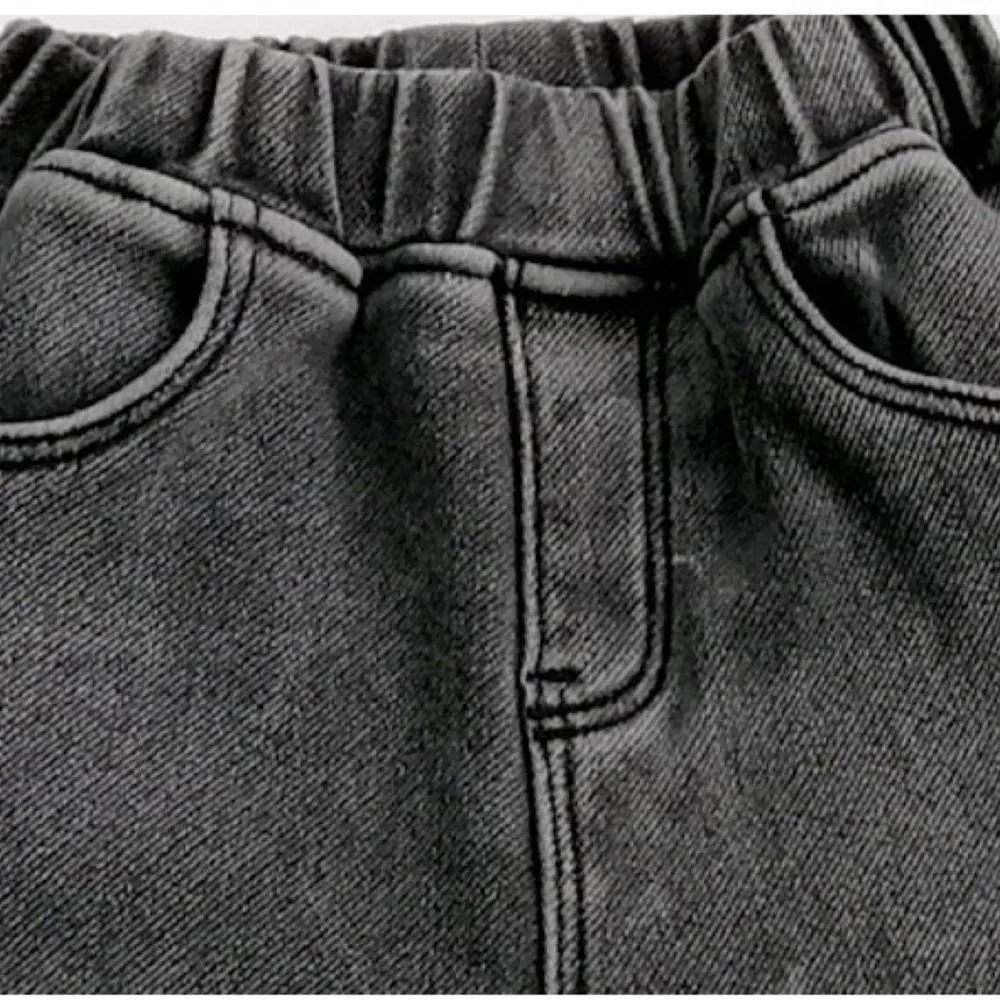 Boys Elastic Band Smile Printed Pants Wholesale Boys Jeans