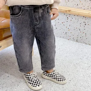 Boys Elastic Band Smile Printed Pants Wholesale Boys Jeans