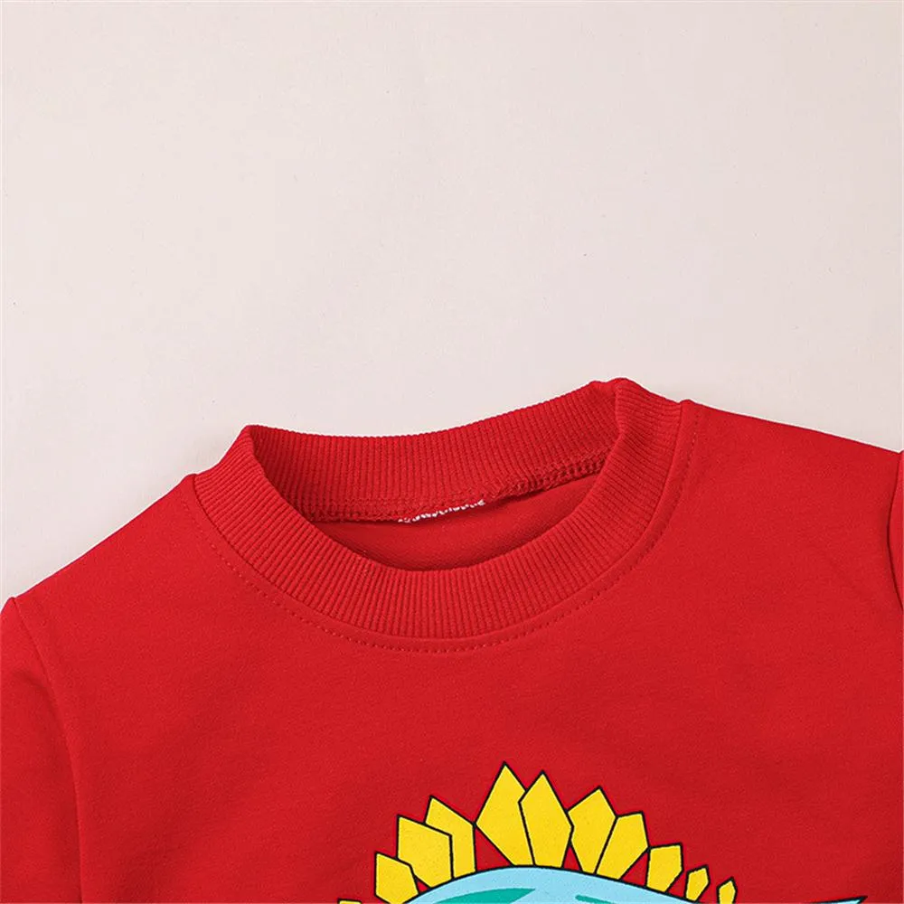 Boys Long Sleeve Cartoon Dinosaur Top & Pants Baby Boy Dinosaur Clothes