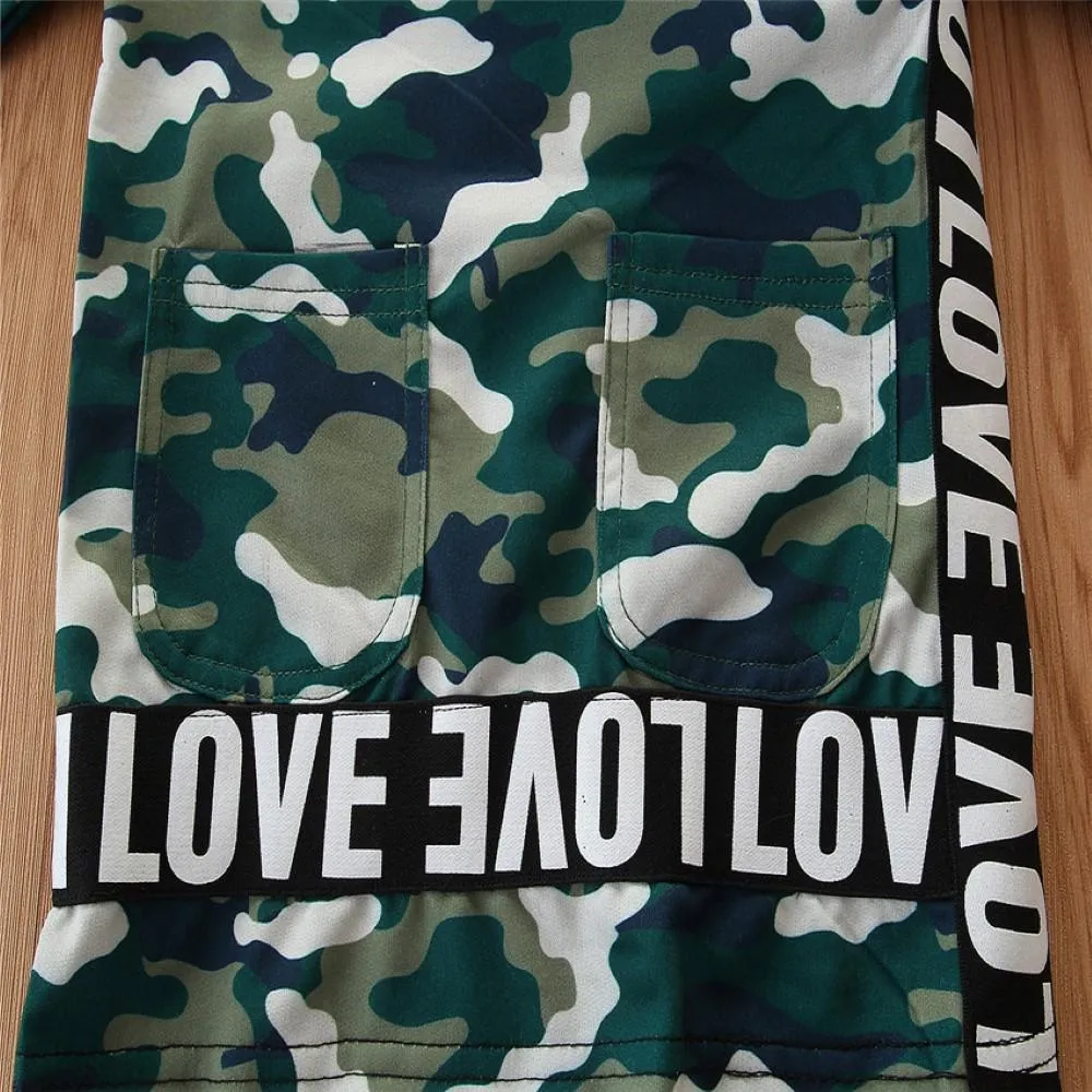 Boys Love Camouflage Pattern Top & Net Pants Boys Wholesale