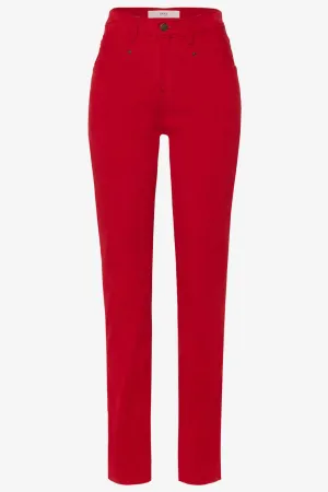 Brax Mary 73-1838 09115720 43 Cherry Red Five Pocket Cord Jeans