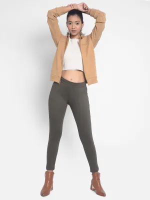 Brown Hoooded Front Open SweatShirts