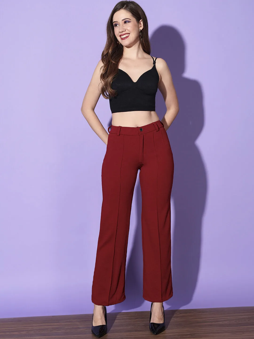 Carrera Full Length Women Formal Trousers and Pants-3301