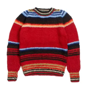 Chamula Serape Pullover Sweater Red