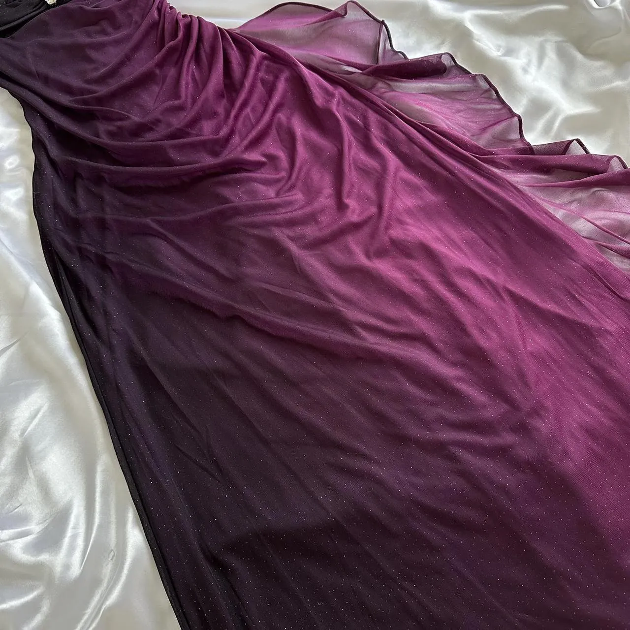 Charming Purple Gradient Long Prom Dress Wed Dress Formal Gown