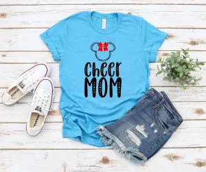 Cheer Mom Adult Minnie Mouse T shirt - Disney Trip Matching Shirts- Cheer Squad - Cheerleading Competition