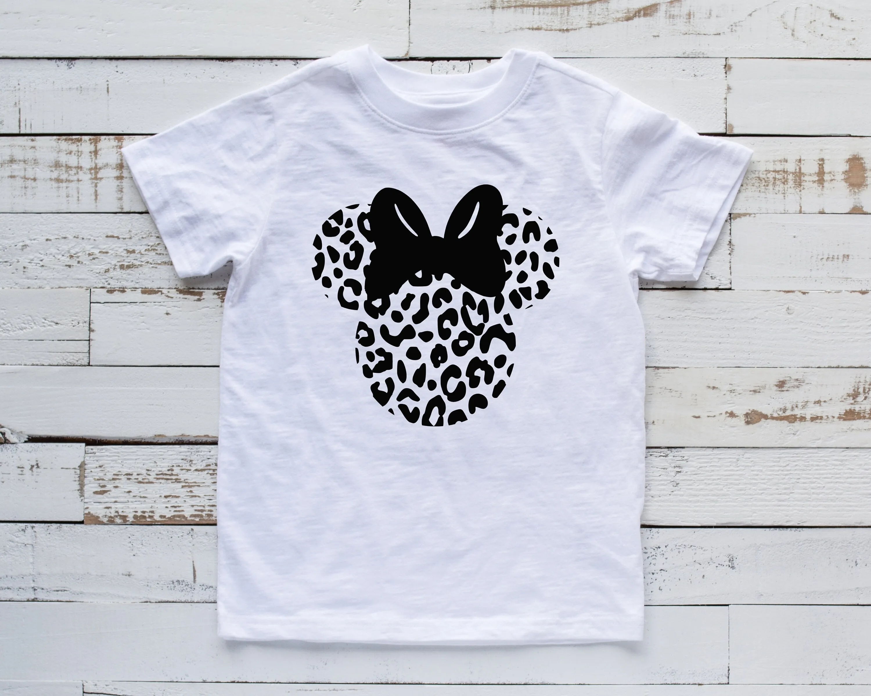 Custom Animal Print Minnie Mouse Youth T Shirt - Disney Cheetah Leopard Safari Kids T Shirts - Personalized Name Disney Shirt