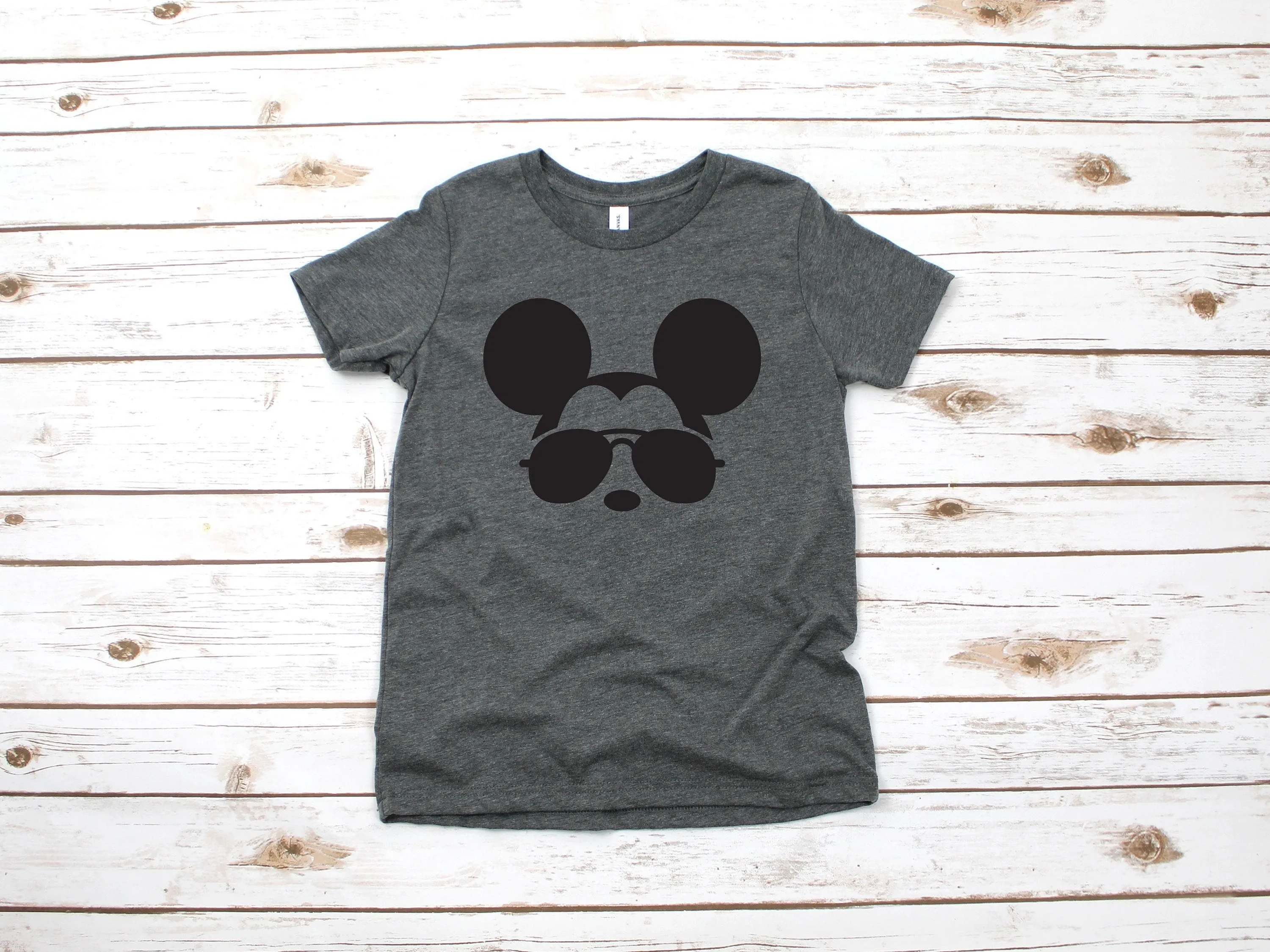 Custom Mickey Mouse Name Shirt - Infant Toddler Youth Mickey Shirt - Disney Kids Shirts - Cool Mickey Sunglasses T Shirt - Personalized Name