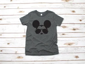 Custom Mickey Mouse Name Shirt - Infant Toddler Youth Mickey Shirt - Disney Kids Shirts - Cool Mickey Sunglasses T Shirt - Personalized Name