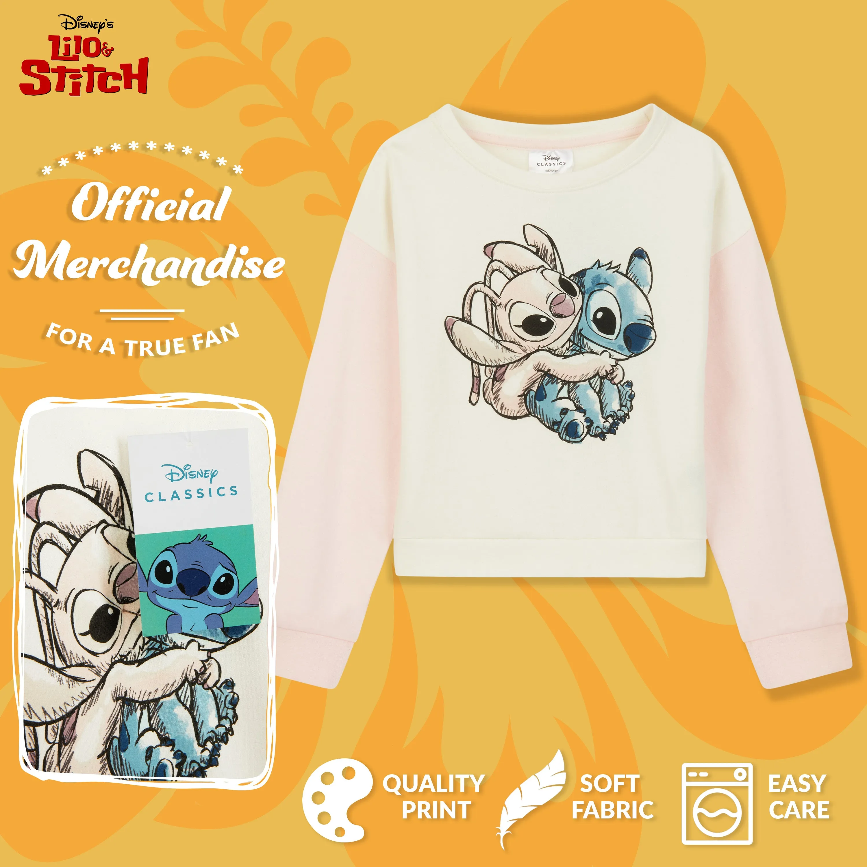 Disney Stitch Hoodie for Girls - Cropped Sweatshirt Fashion Top for Girls and Teenagers 7-14 Years - Stitch Gifts