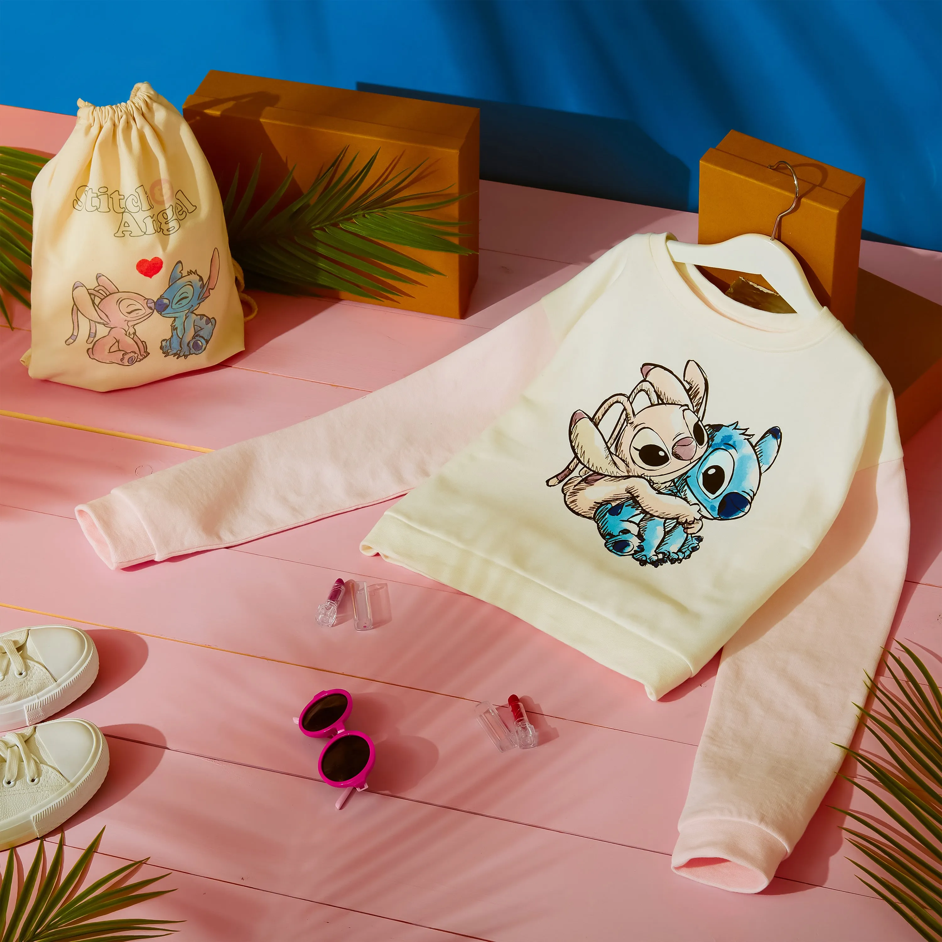 Disney Stitch Hoodie for Girls - Cropped Sweatshirt Fashion Top for Girls and Teenagers 7-14 Years - Stitch Gifts