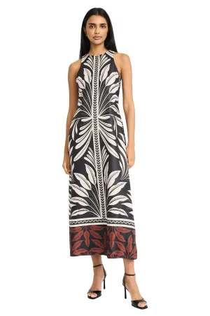 Donna Morgan For Maggy London Raye Leaf Print Maxi Dress