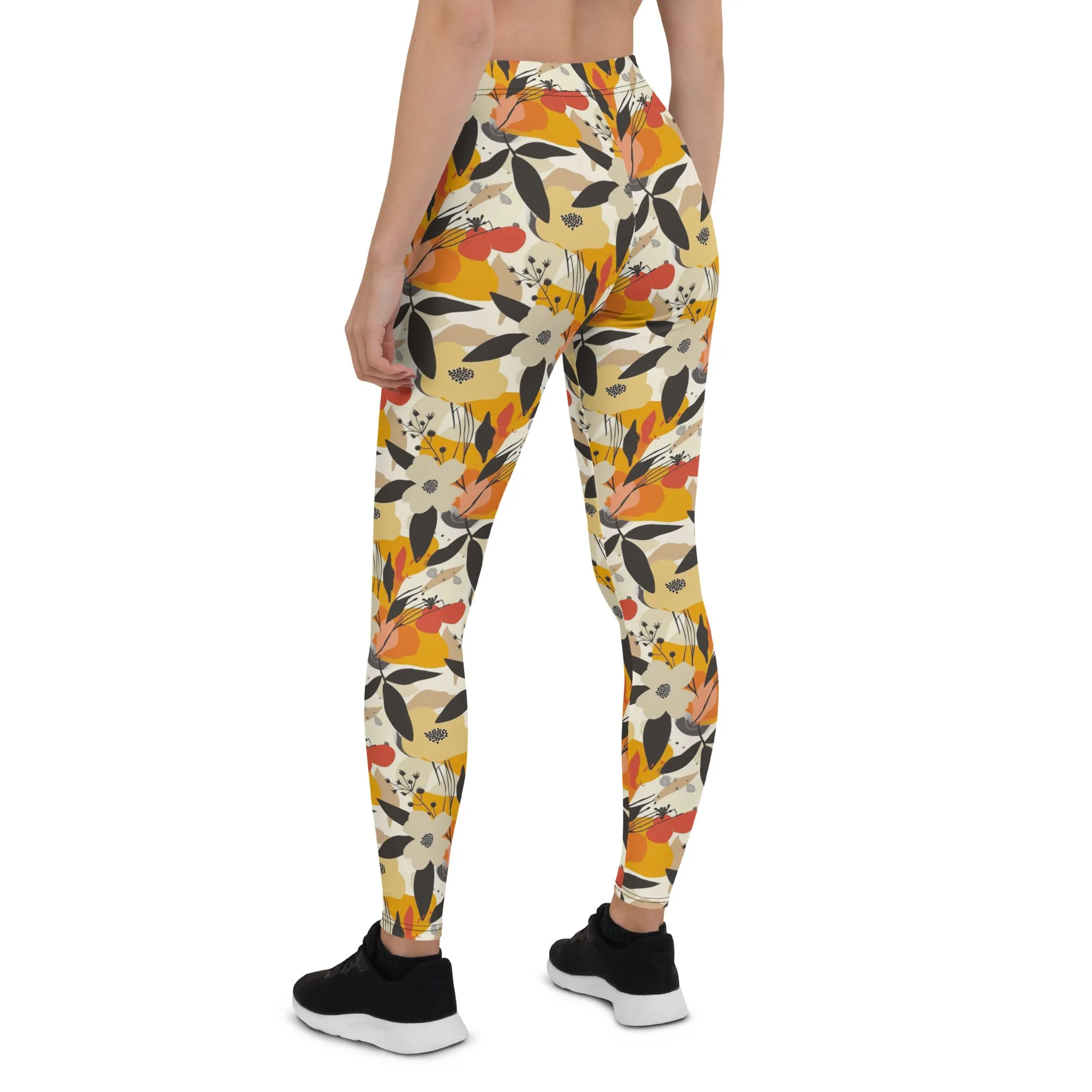 Falling Floral Flower Leggings