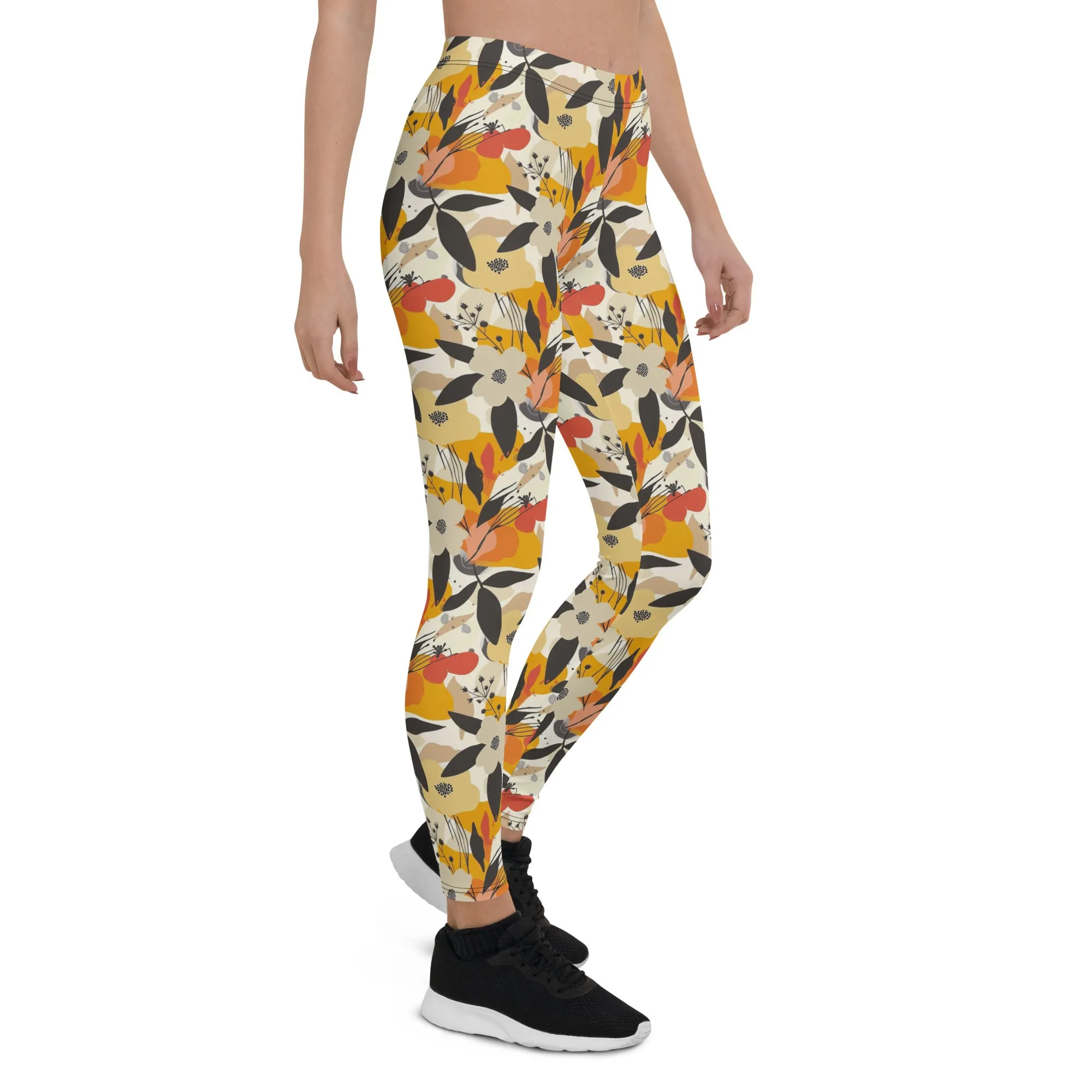 Falling Floral Flower Leggings