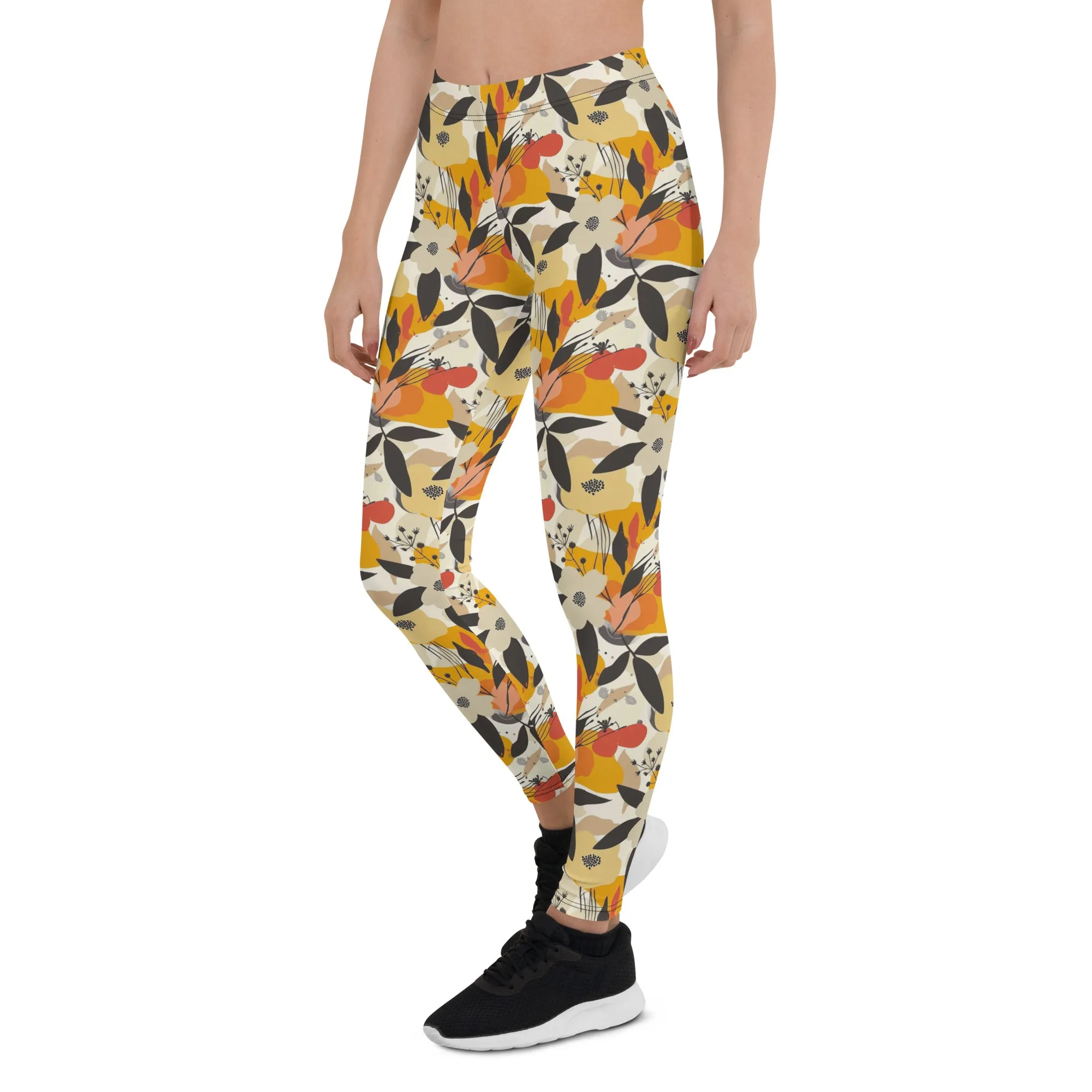 Falling Floral Flower Leggings