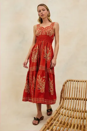FAWN DRESS - TERRACOTTA