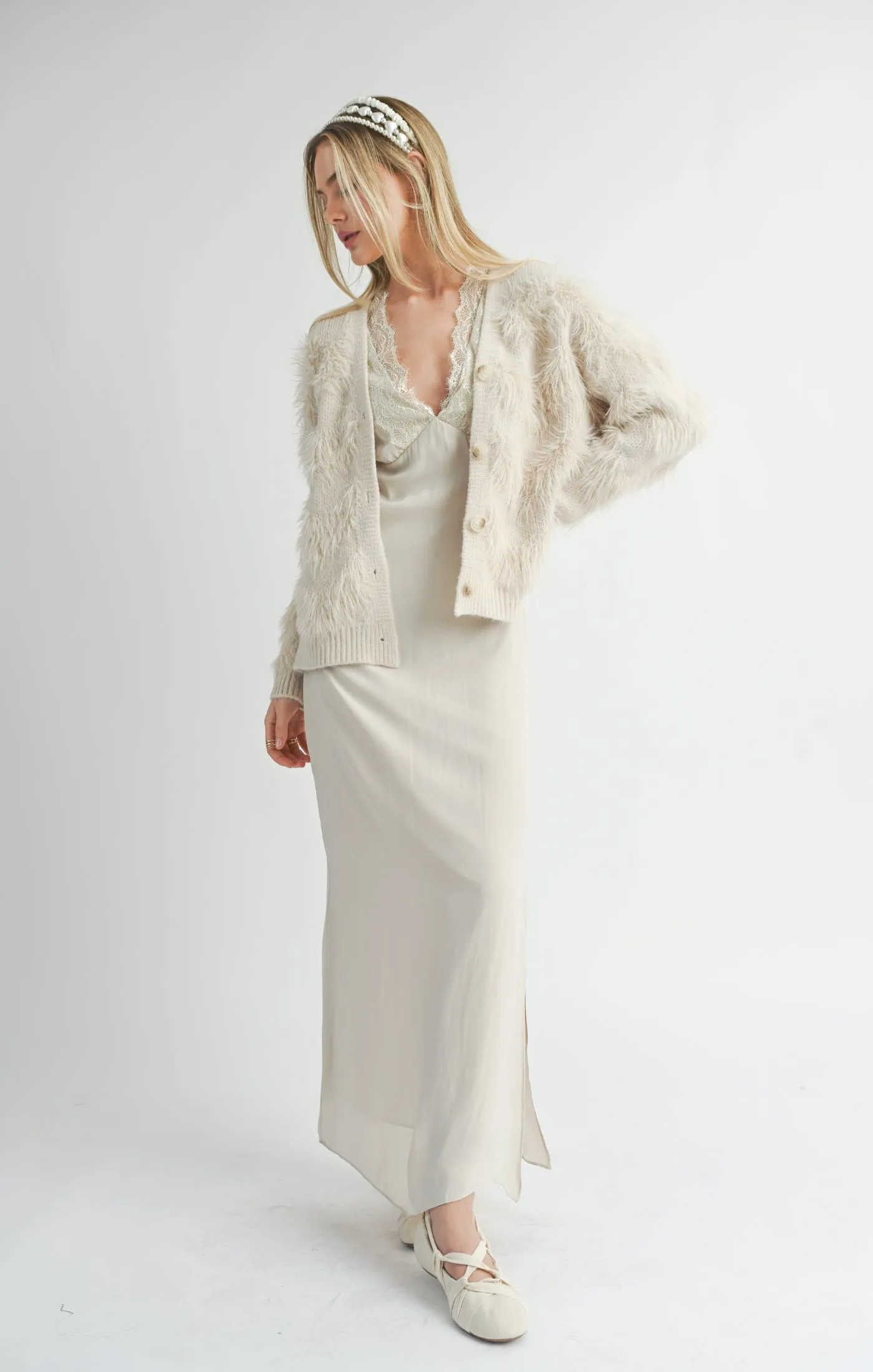 Feather Stripe Cardigan