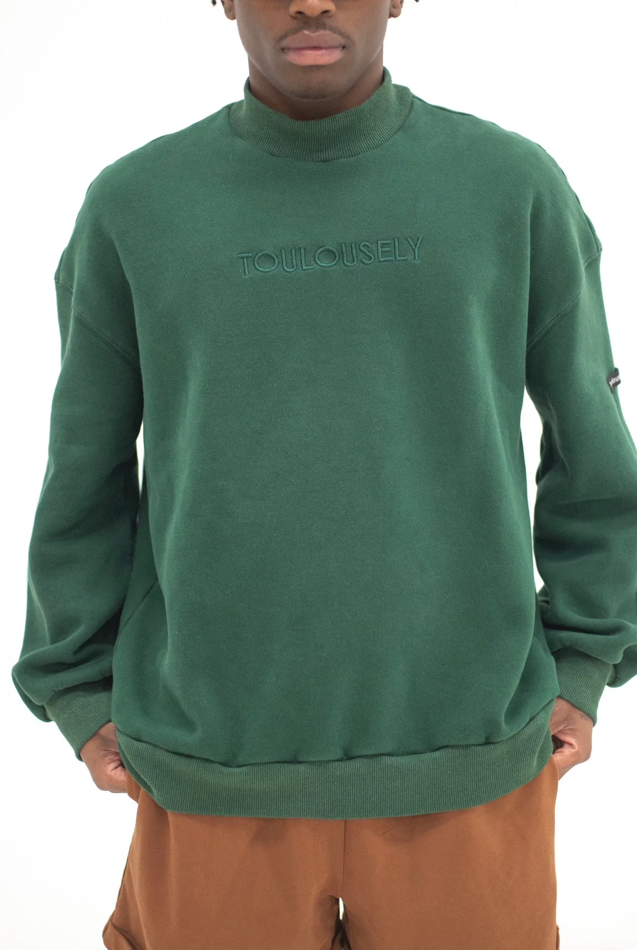 FOREST GREEN NECK SWEATSHIRTS