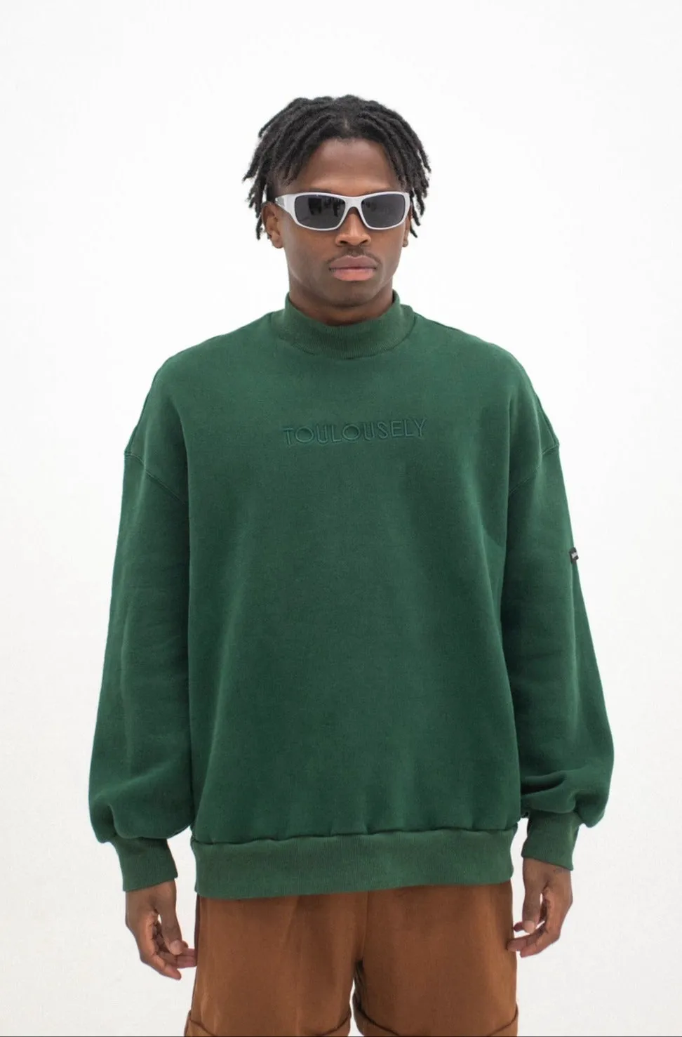 FOREST GREEN NECK SWEATSHIRTS