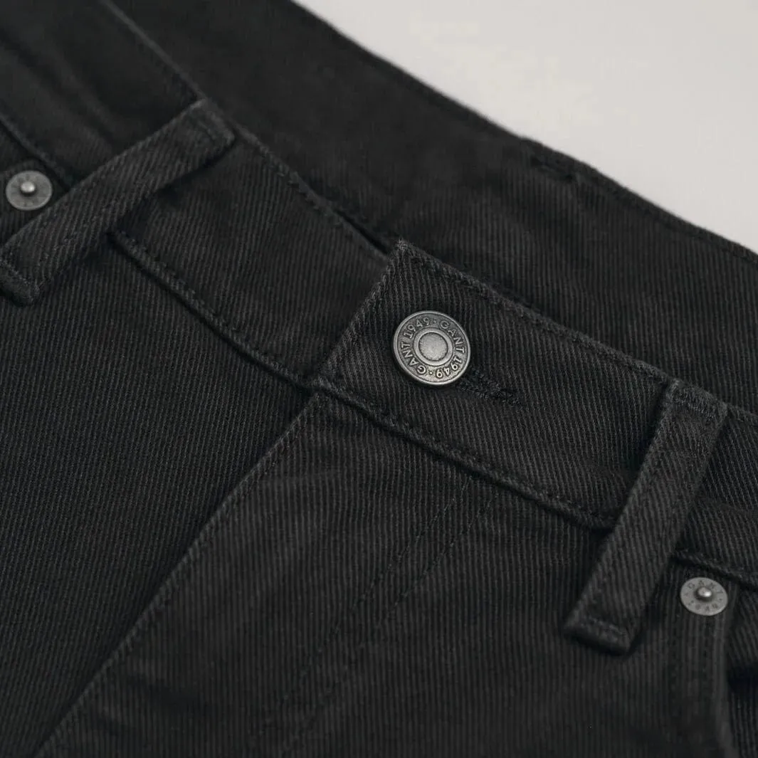 GANT Regular Fit Soft Twill Jeans in Black
