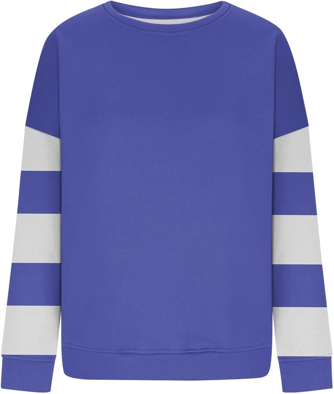 GOFULY Crew Neck Oversized Sweatshirt For Girls Long Sleeve Fall Tops Crop Striped Color Block Sweatshirts Winter Pullover