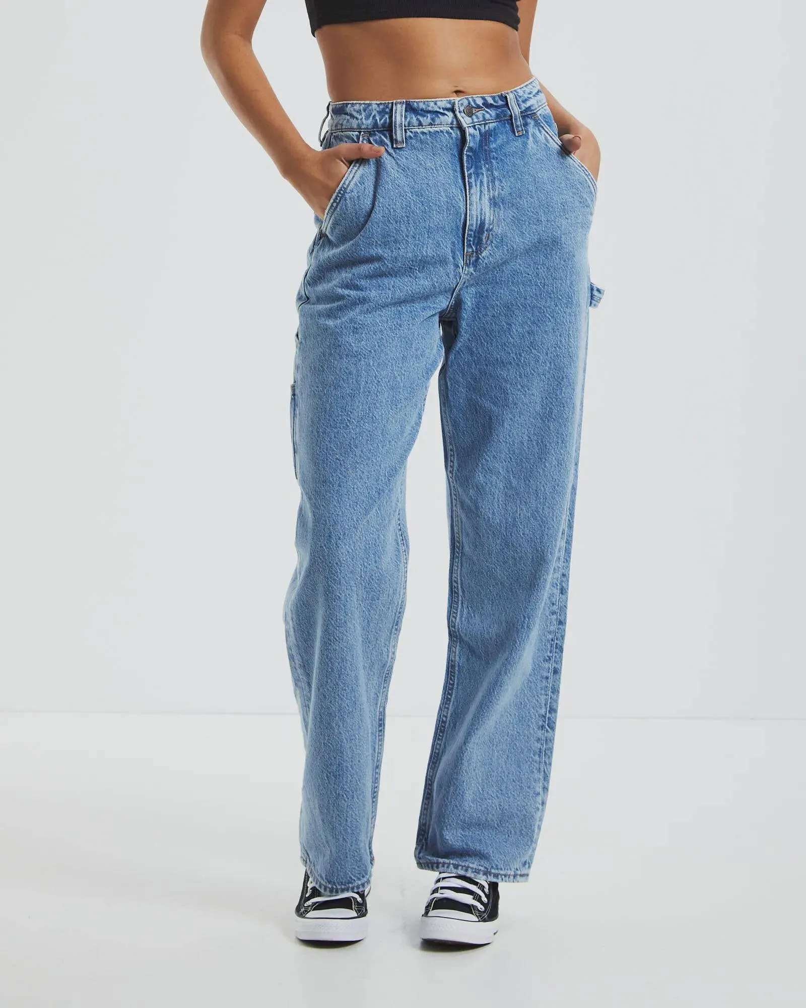 Hi Baggy Carpenter 90s Stonewash Jean