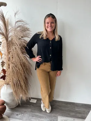 High Rise Tummy Control Wide Leg Pant