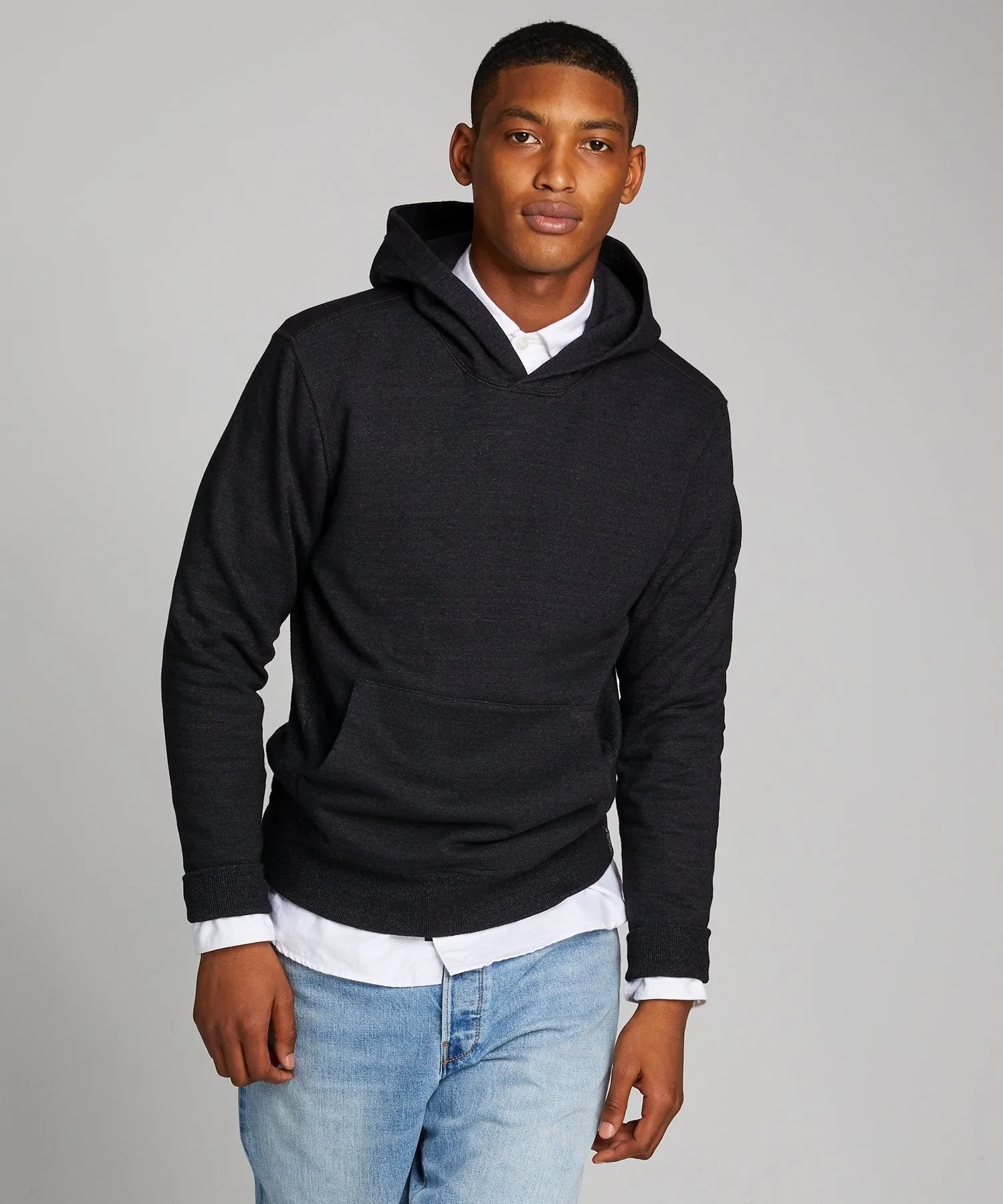 Japanese Black Indigo Popover Hoodie