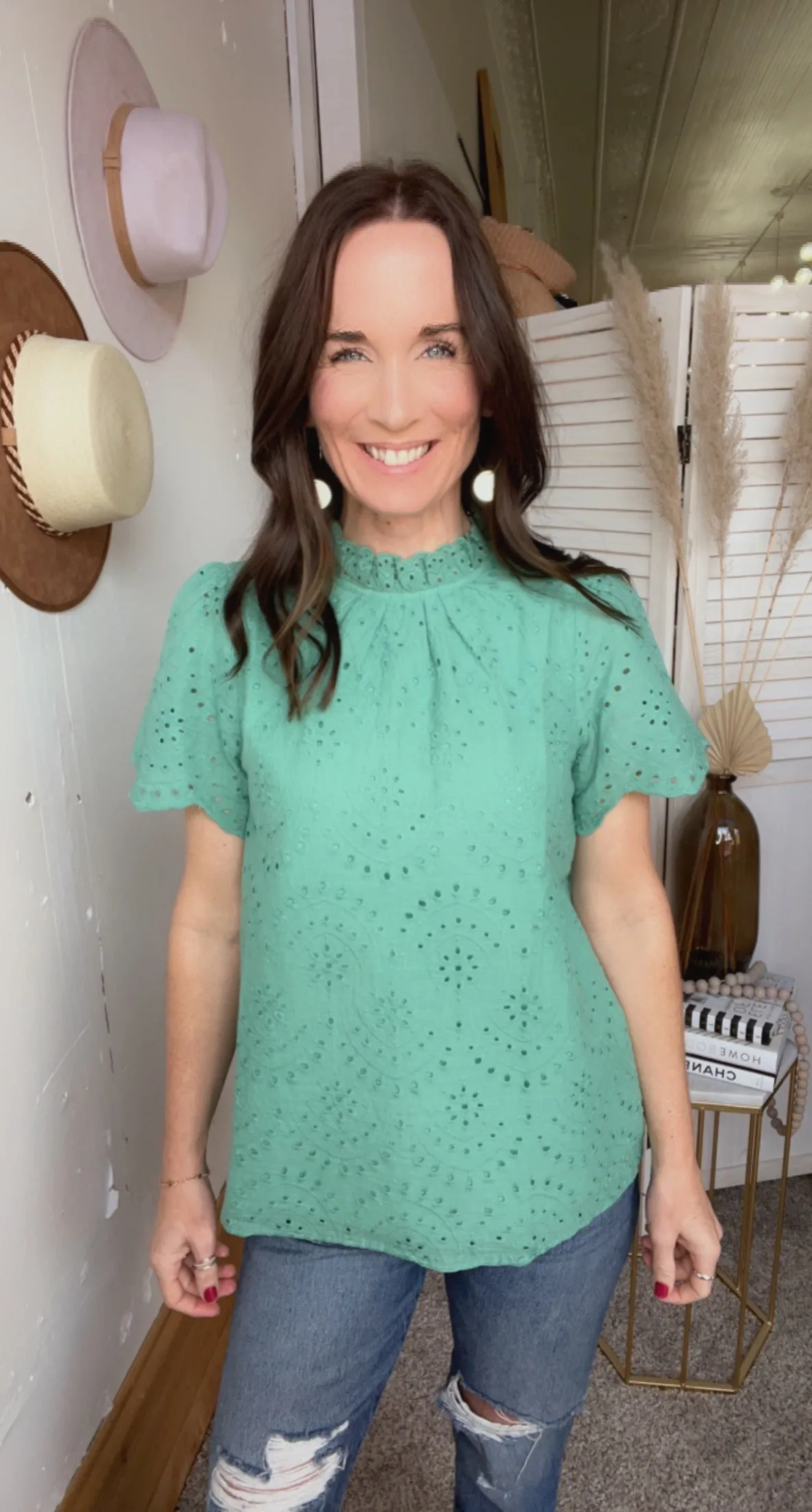 Jody's Eyelet Top