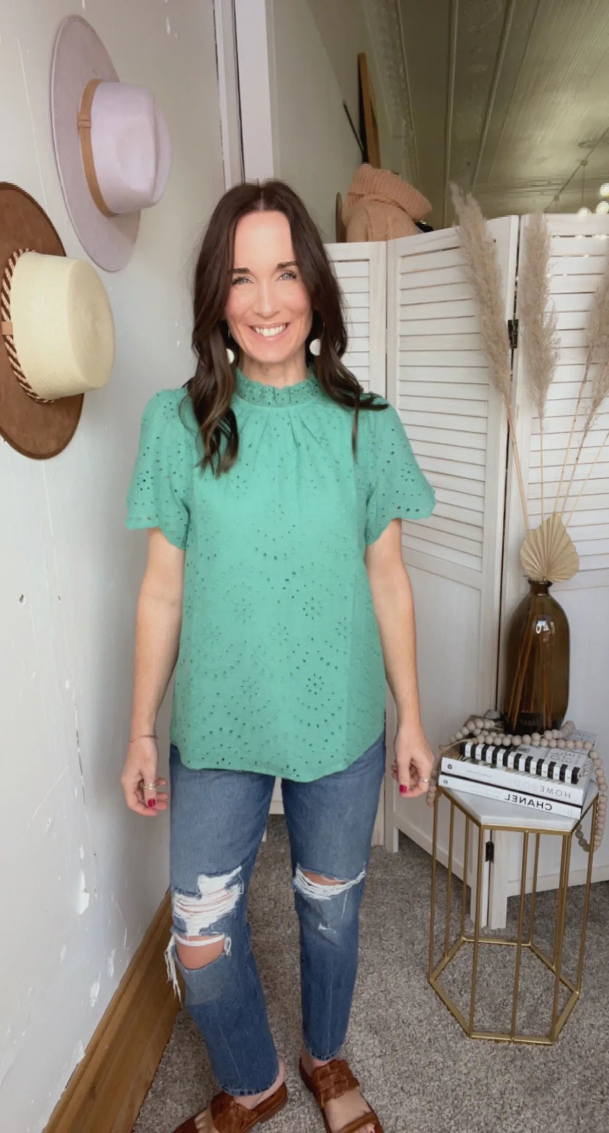 Jody's Eyelet Top
