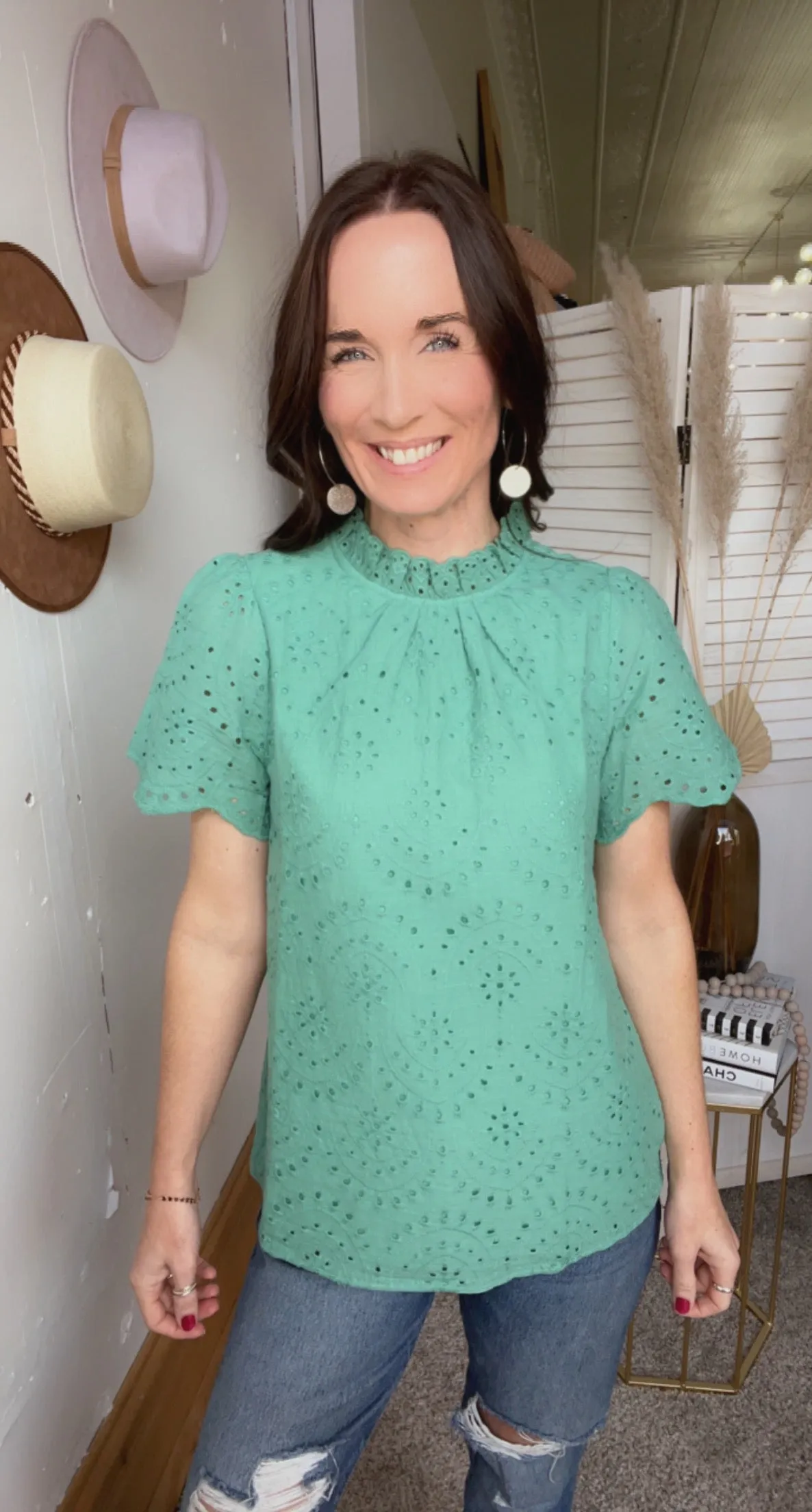 Jody's Eyelet Top