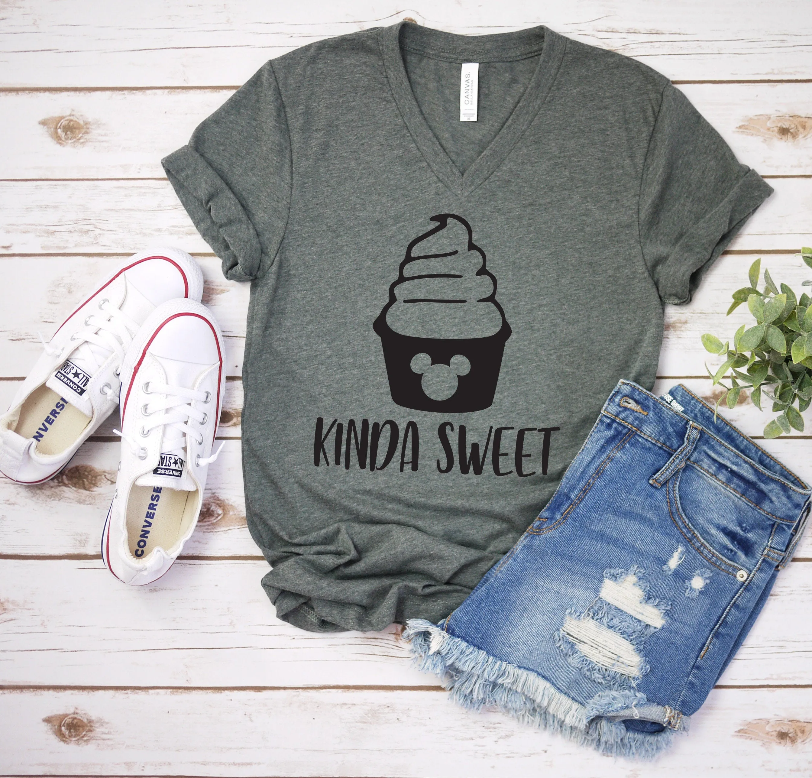 Kinda Sweet Adult Unisex Disney Snack Goals T Shirt- Disney Food Lover T Shirt - Mickey Ice Cream