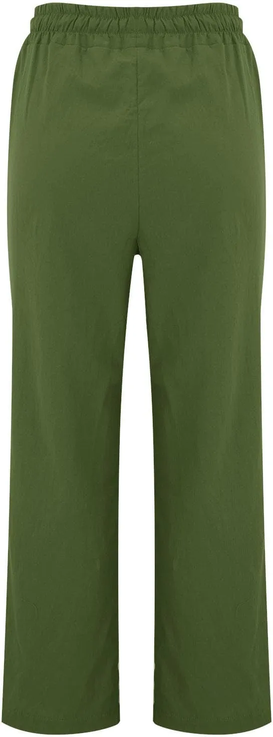 Linen Pants for Women Women's Lightweight Linen Pants - Relaxed Fit Elastic Waist Summer Casual Long Trousers