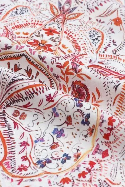 Lively Long Sleeve Printed Tie Neck Blouse