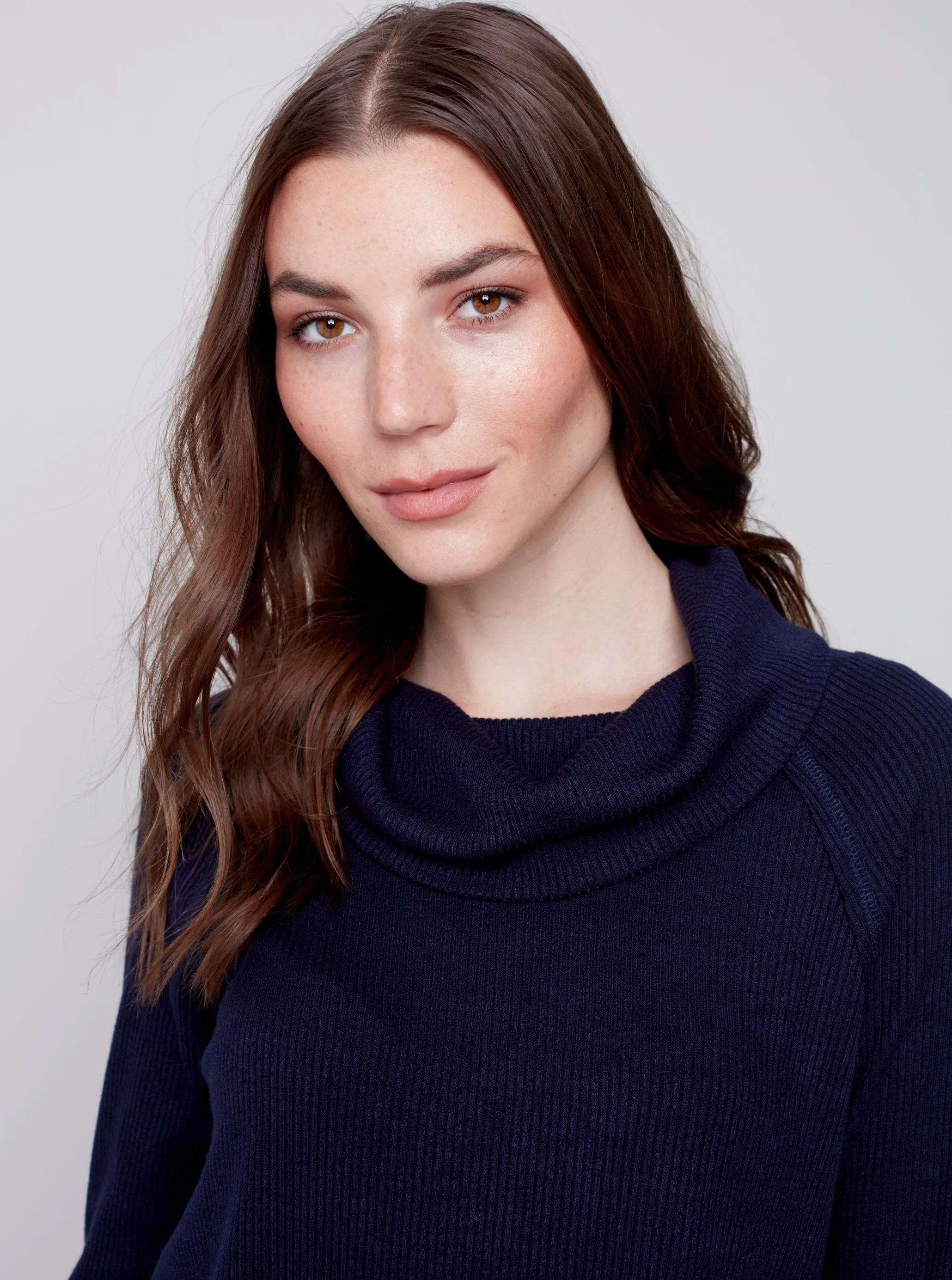 Long Sleeve Soft Rib Top [Navy-C1280]