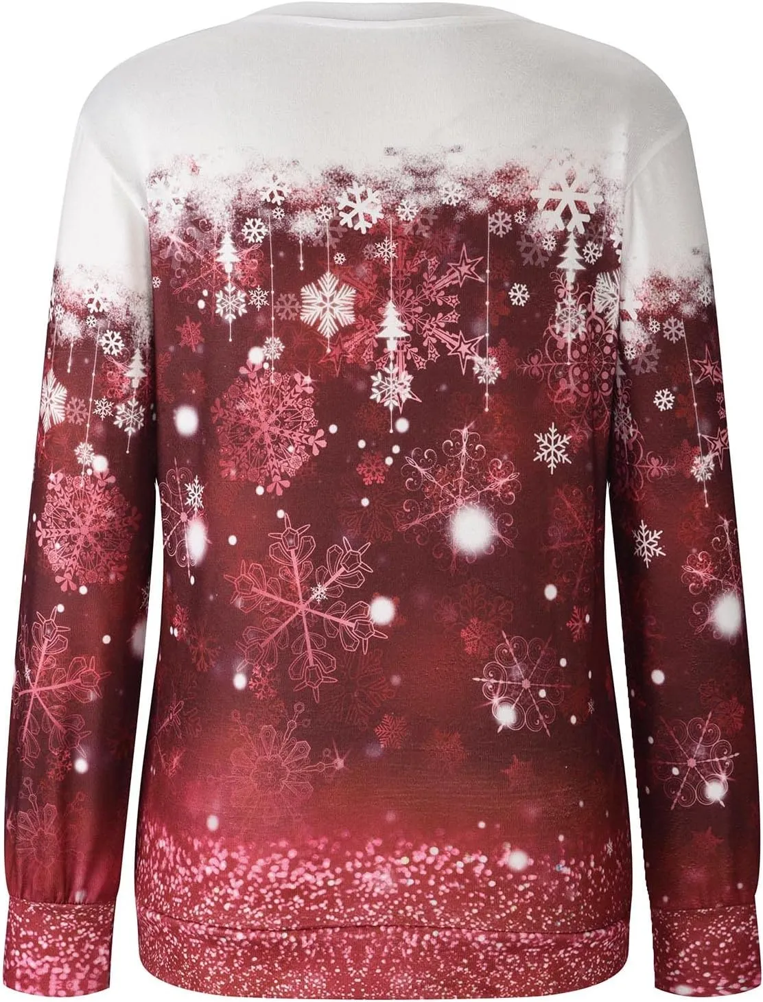 maisdgop Ugly Christmas Sweater Women Pretty Printed Crewneck Blouse Winter Holiday Sweatshirts Casual Long Sleeve Pullover