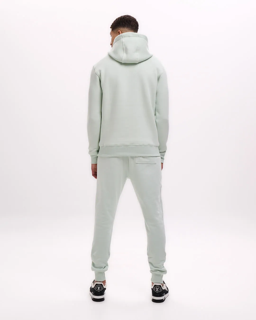 Malelions Men Striped Signature Hoodie | Pale Aqua
