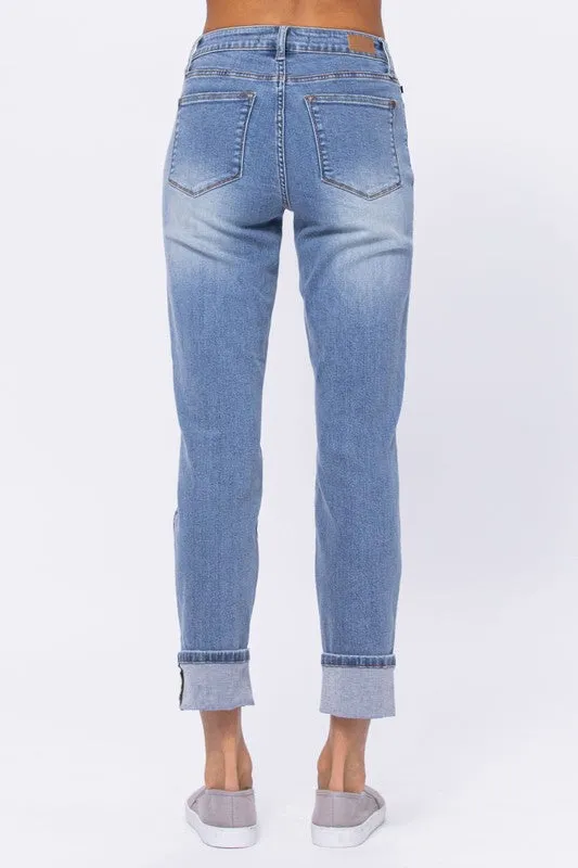 Mariah Plus High Waist Judy Blue Boyfriend Jeans